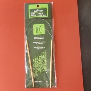 Clover Takumi Bamboo Circular Knitting Needles - No.5, 3.75mm 29 inch